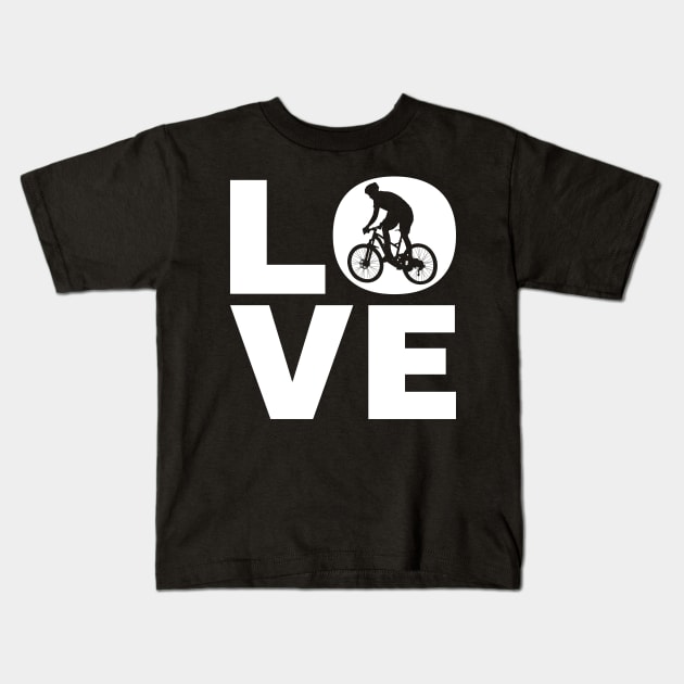 Love Mountain Biking - I Love MTB | Mountain Bikers Gift Kids T-Shirt by OceanRadar